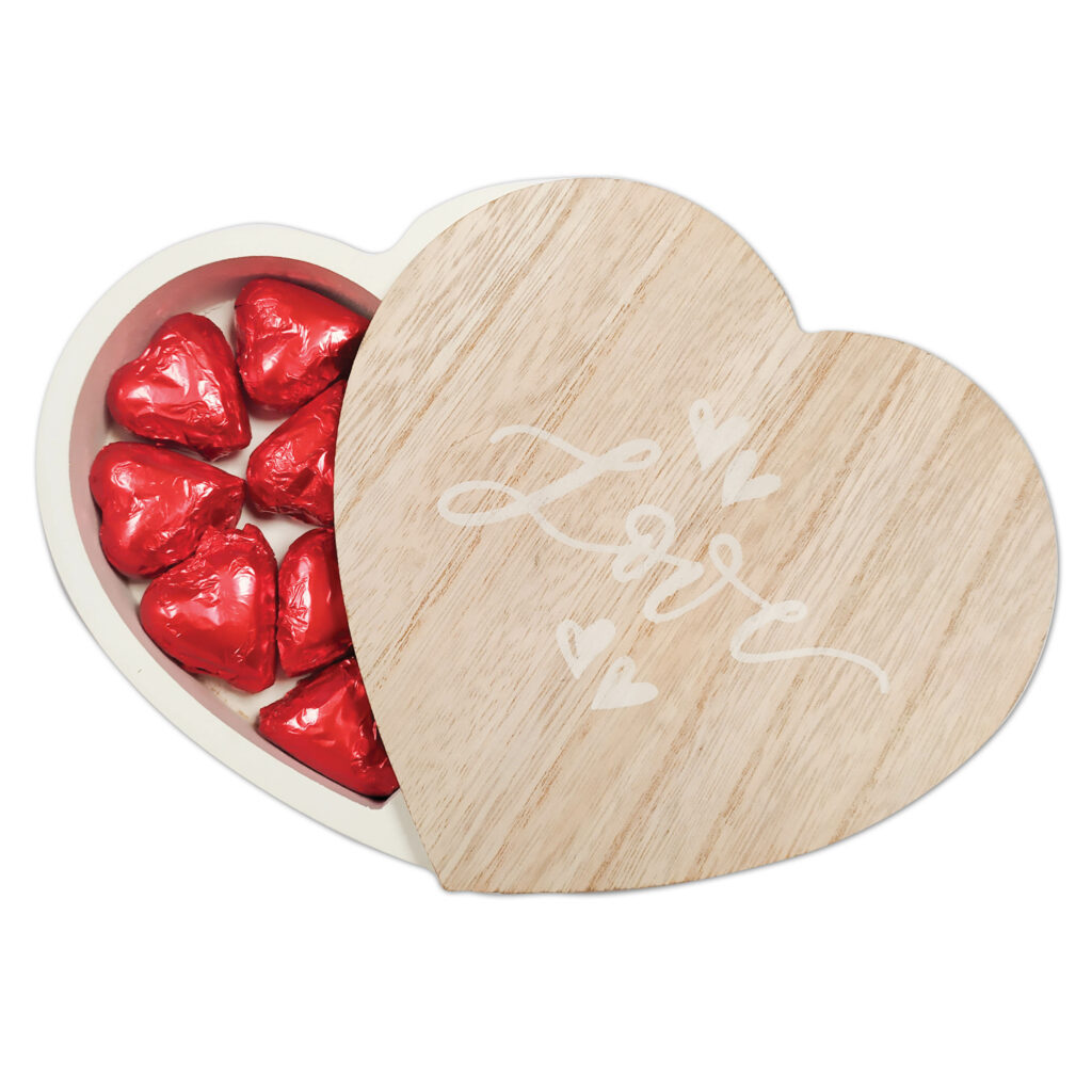 Boite Love Coeur En Bois Coeur Pralin Confiserie Adam