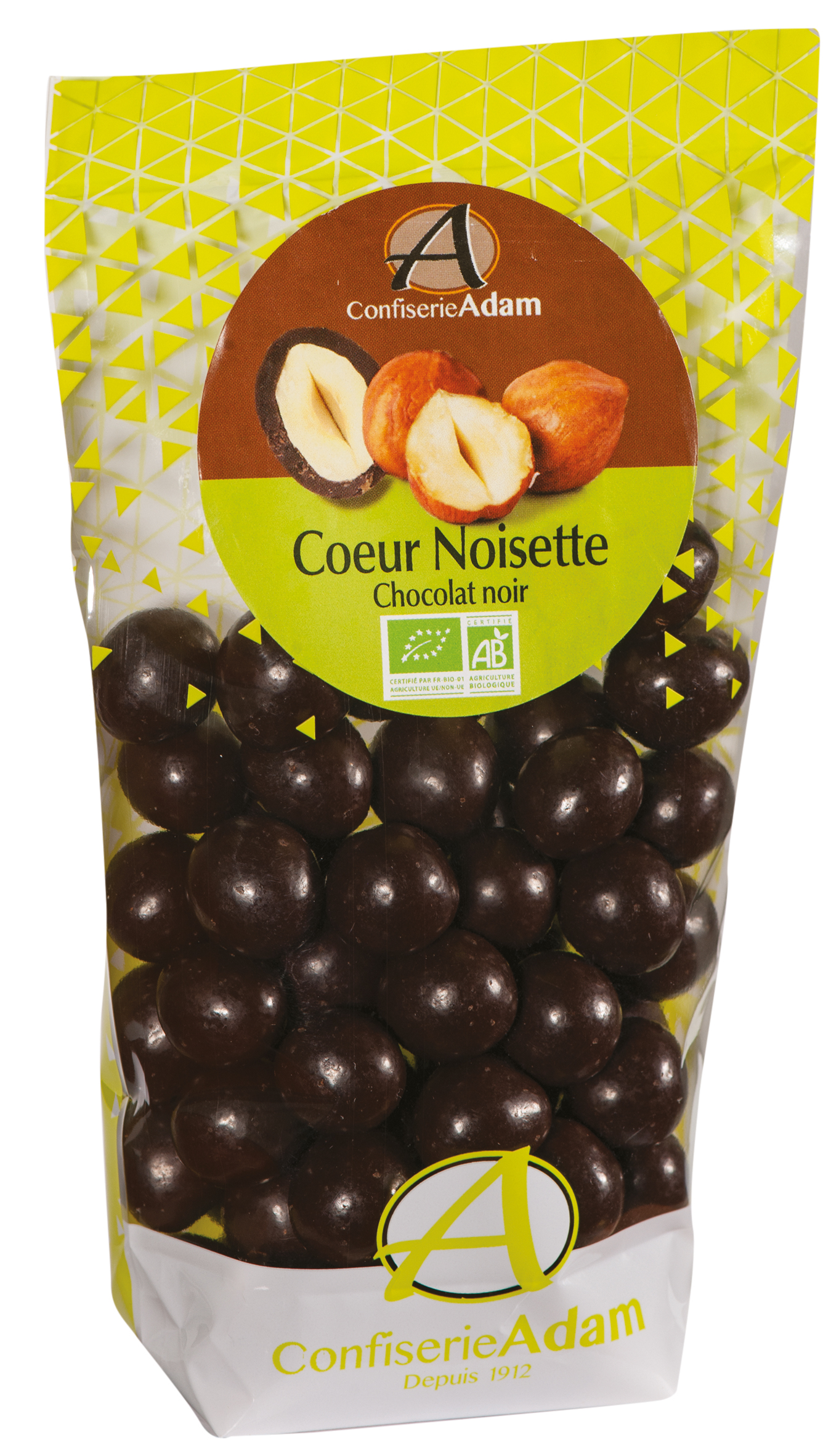 Noisette chocolat noir Bio - Confiserie Adam