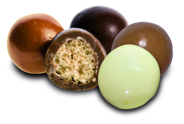 cruchy ball 3 chocolats et caramel confiserie adam