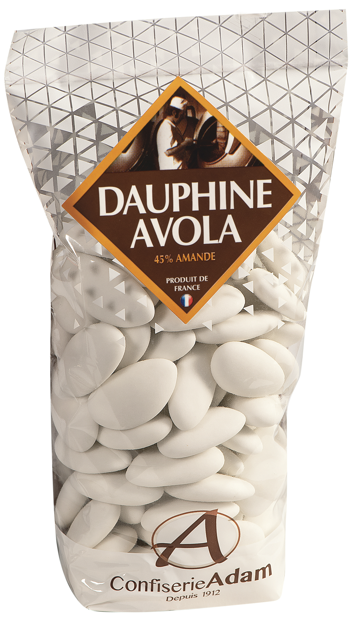 Dragée aux amandes Avola Dauphine - Coloris Blanc Brillant