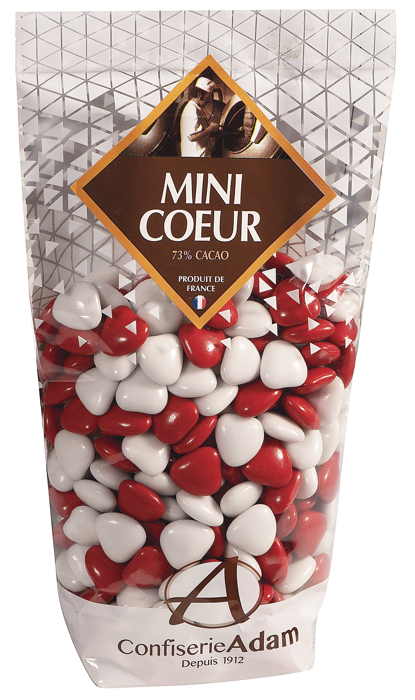 71% chocolat Dragée et - - cœur Confiserie mini Adam Rouge blanc