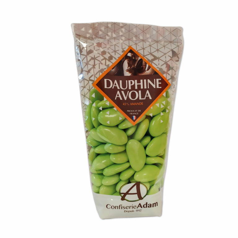 Dragée aux amandes Avola Dauphine Coloris Tilleul Confiserie Adam