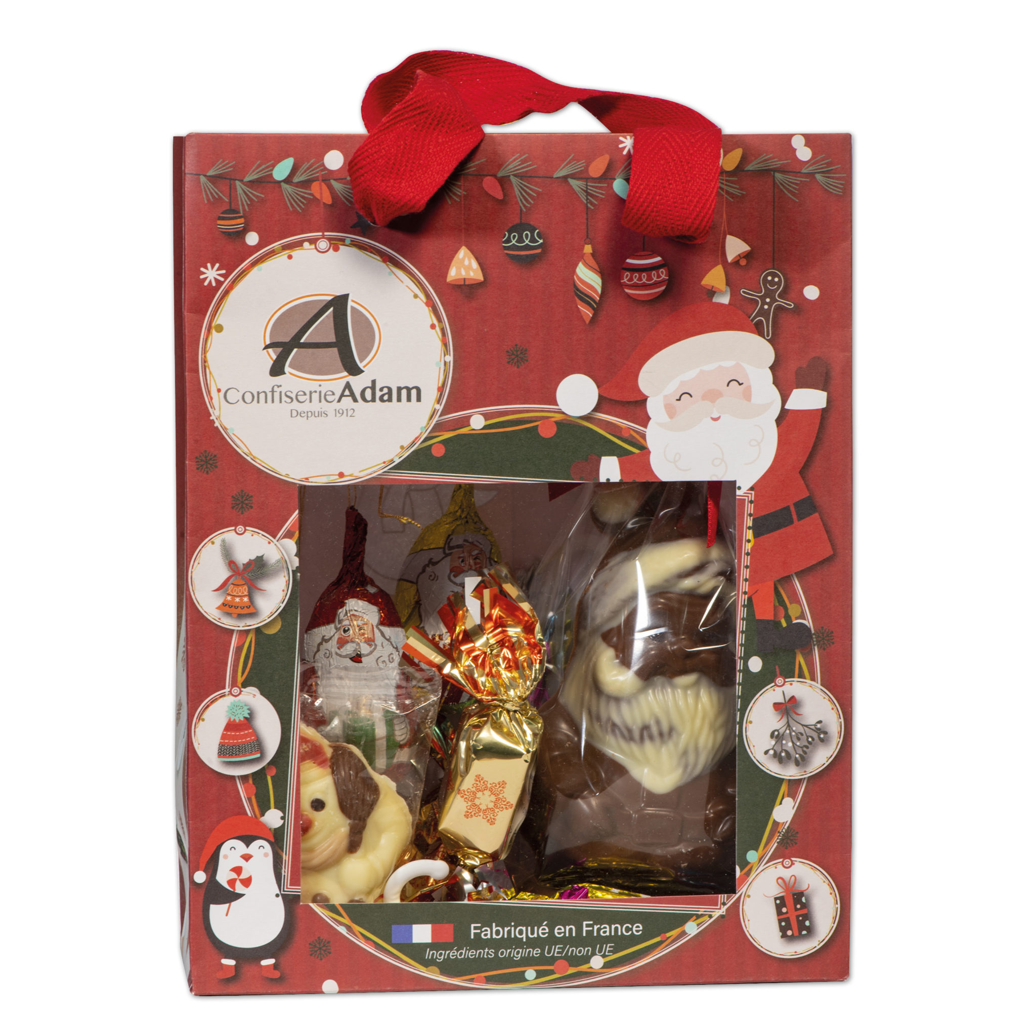 Sachet surprise Noël Chocolat & papillote Confiserie Adam
