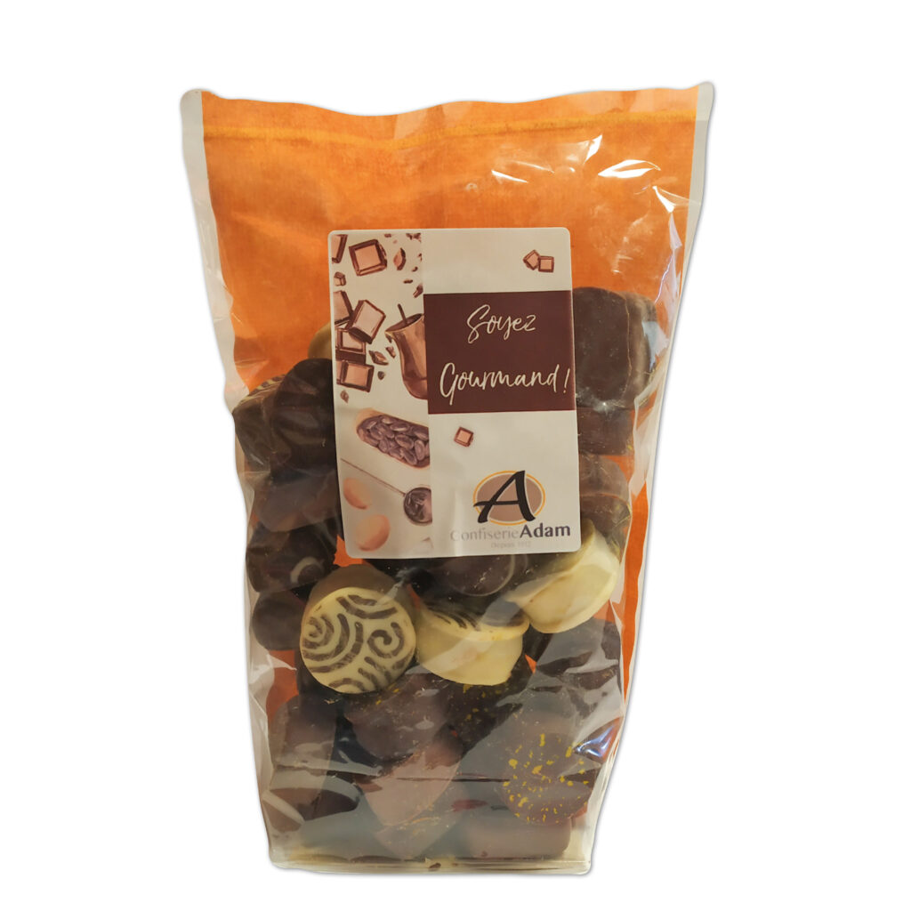 Ballotin pralinés et ganaches (Alcool) - 350g - Confiserie Adam